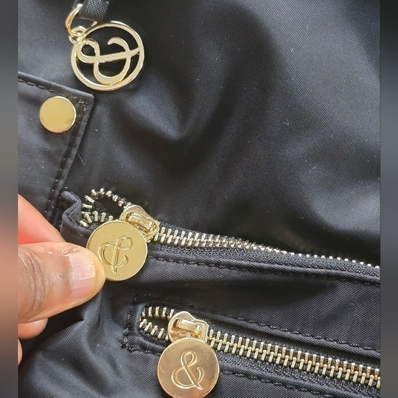 Mary & Martha Vegan Backpack Black Gold Hardware Like New Condition - Picture 6 of 14